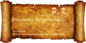 Poczkodi Krisztina névjegykártya
